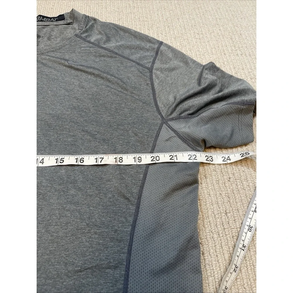 Nike Pro Combat Men's XL Shirt Fitted Short Sleeve Gray
